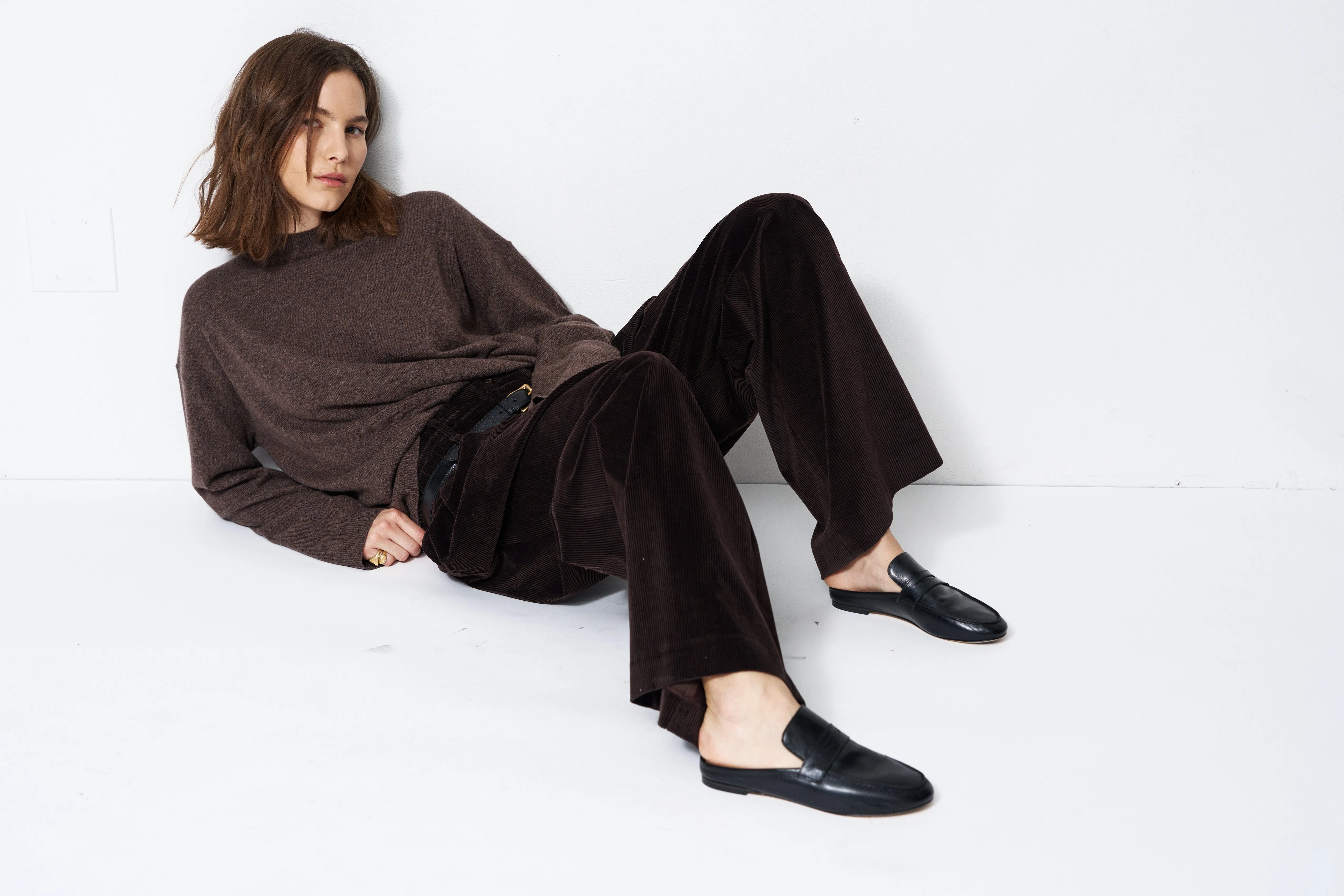 The Triple Pleat Trouser in Cacao sold by Jamie Haller product image thumbnail 3