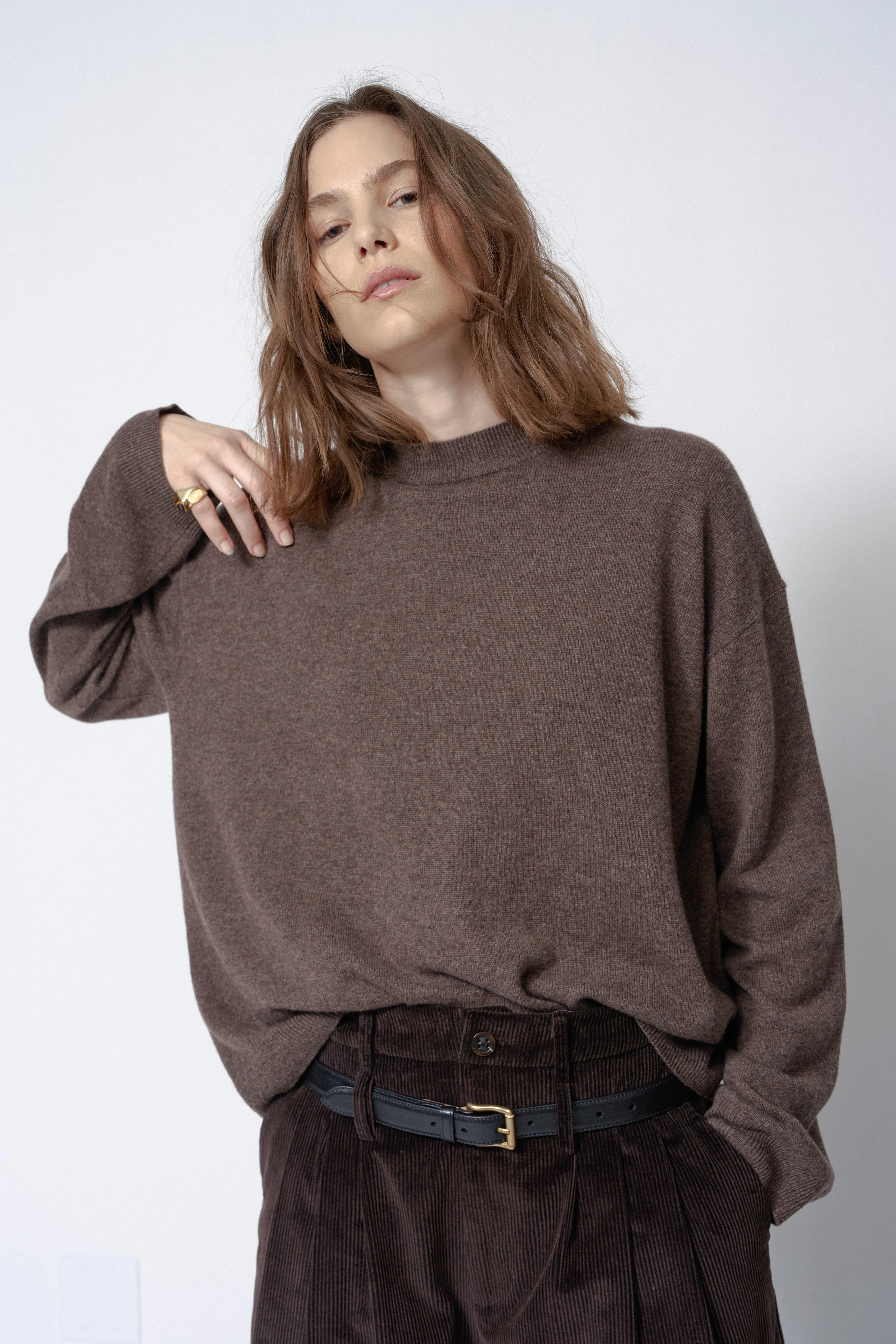The Triple Pleat Trouser in Cacao sold by Jamie Haller product image thumbnail 5
