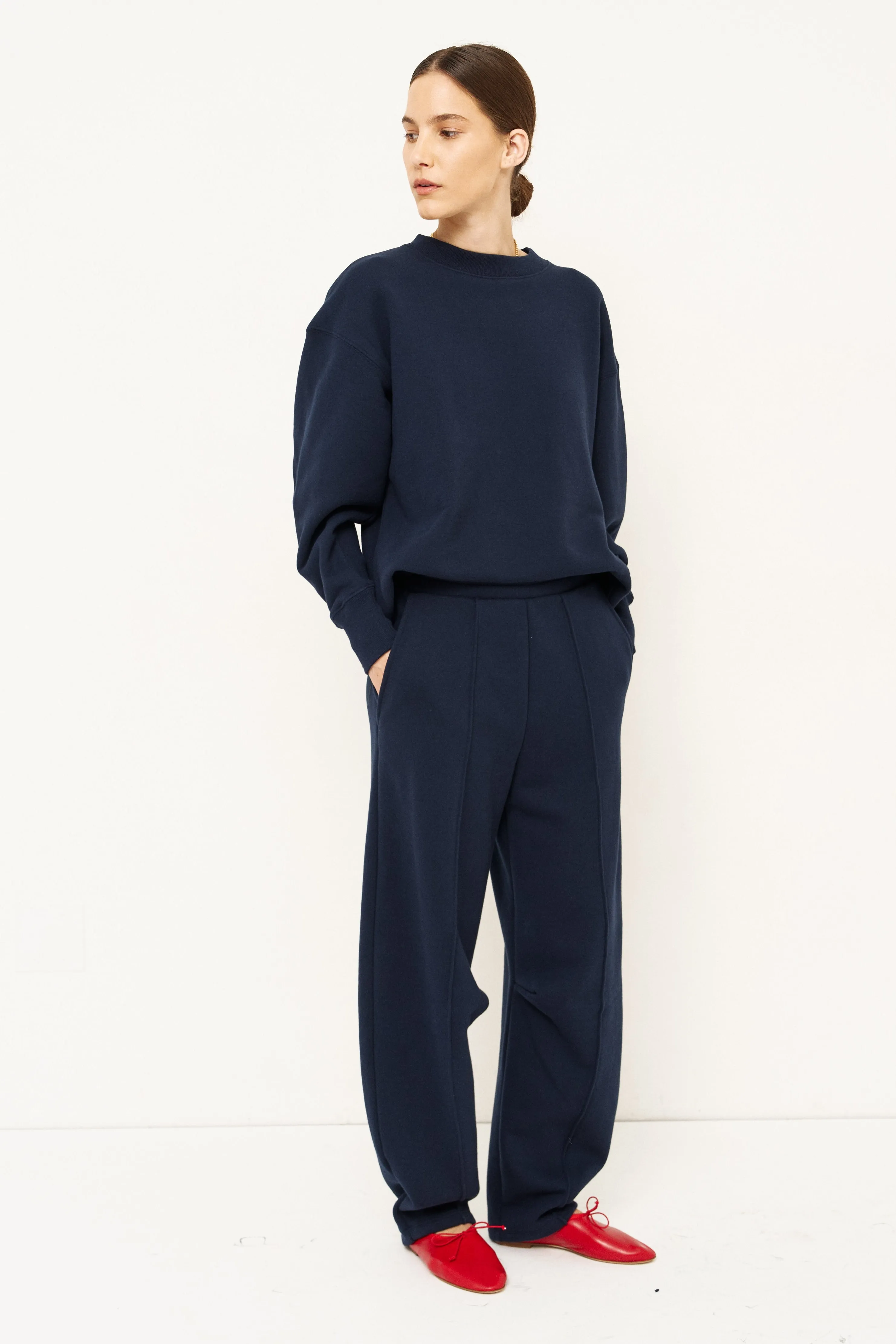 The Baggy Crew Sweatshirt in Navy sold by Jamie Haller product image thumbnail 5