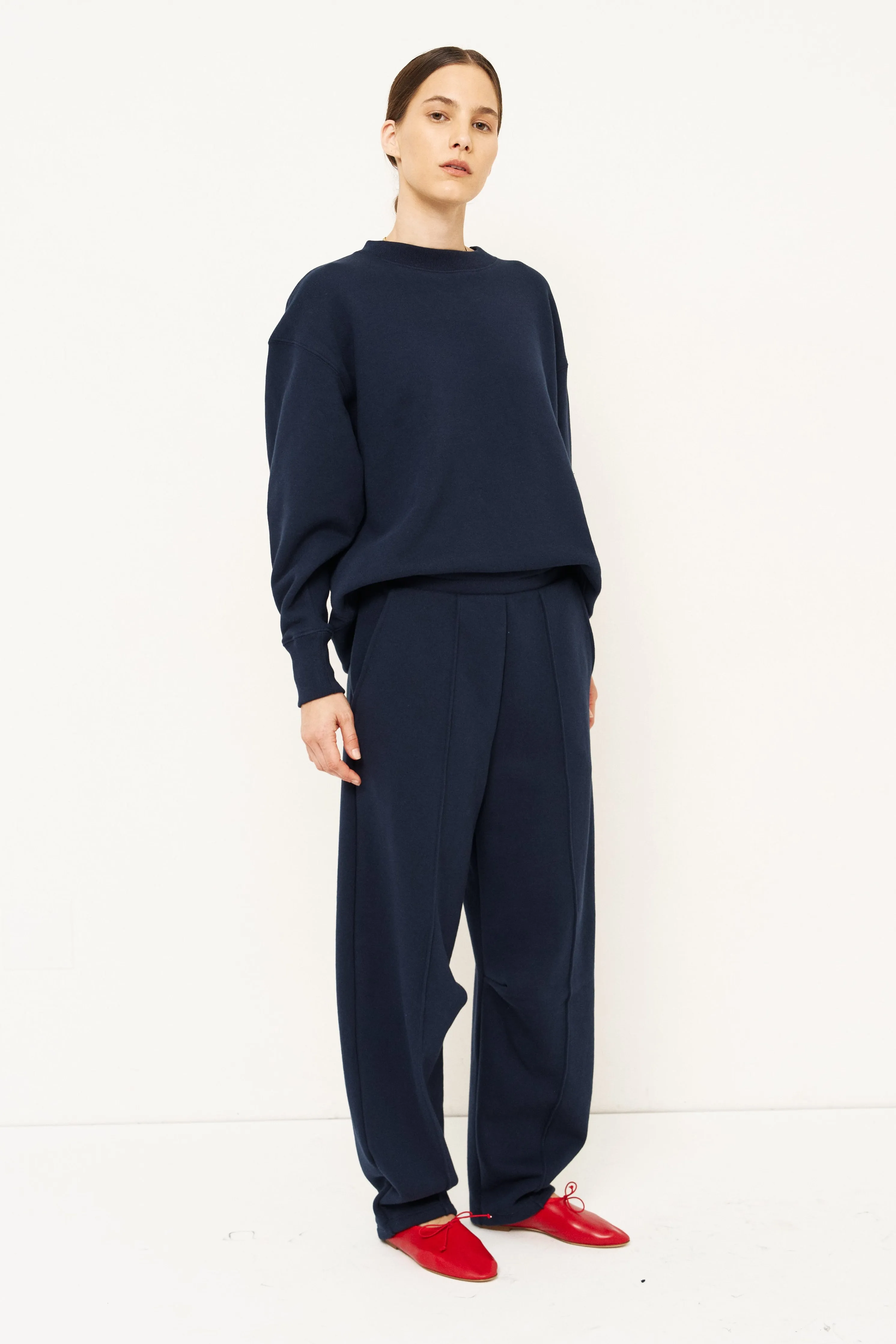 The Baggy Crew Sweatshirt in Navy sold by Jamie Haller