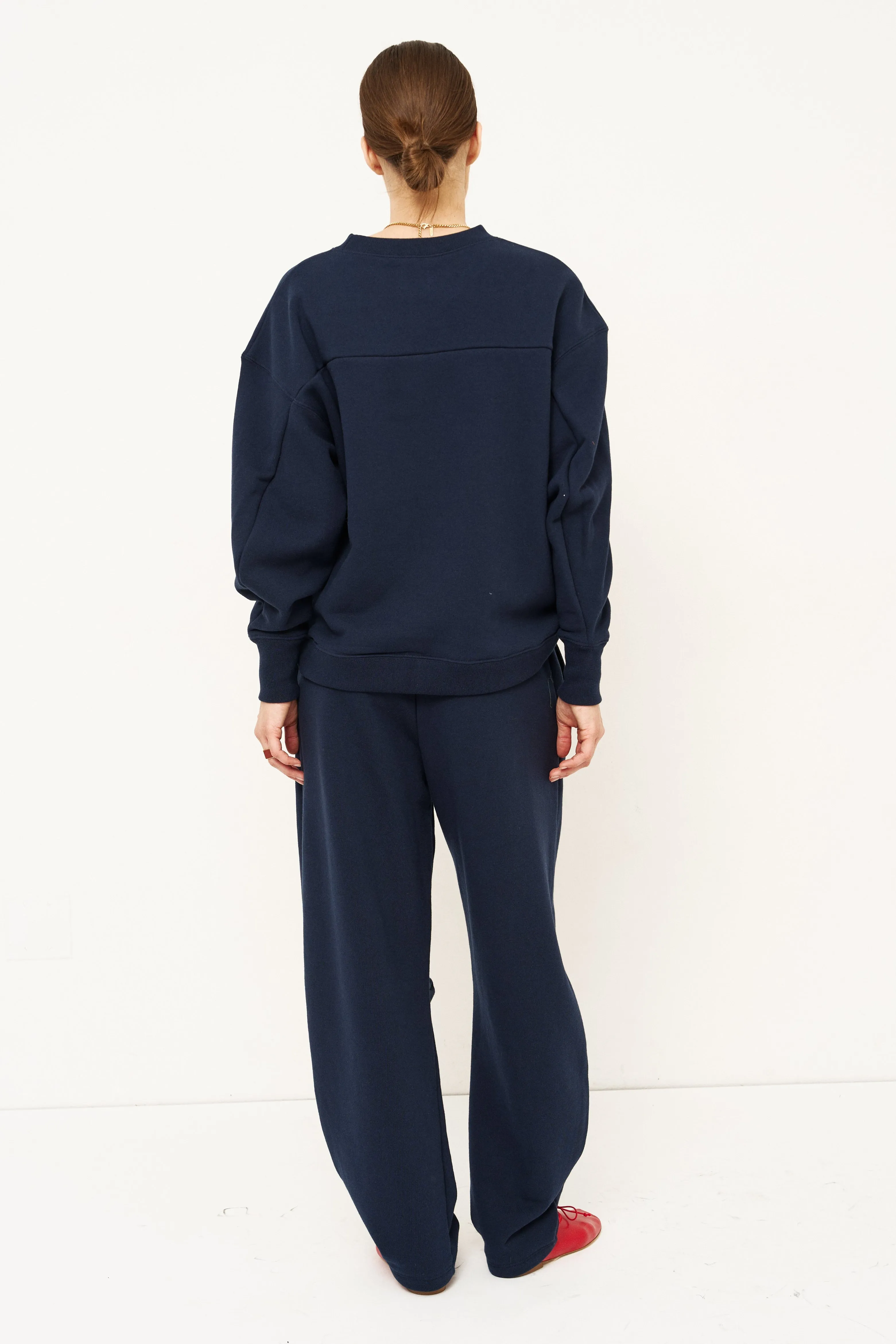 The Baggy Crew Sweatshirt in Navy sold by Jamie Haller product image thumbnail 3