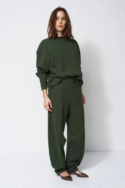 The Baggy Crew Sweatshirt in Pine made by Jamie Haller