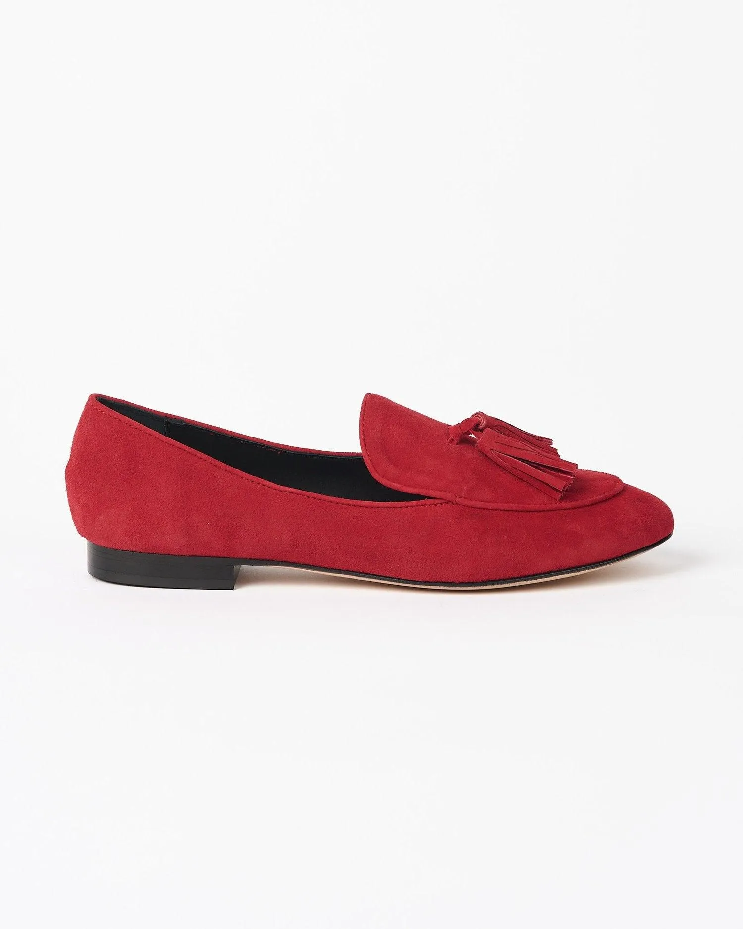 The Belgian Tassel in Ruby Suede sold by Jamie Haller product image thumbnail 2