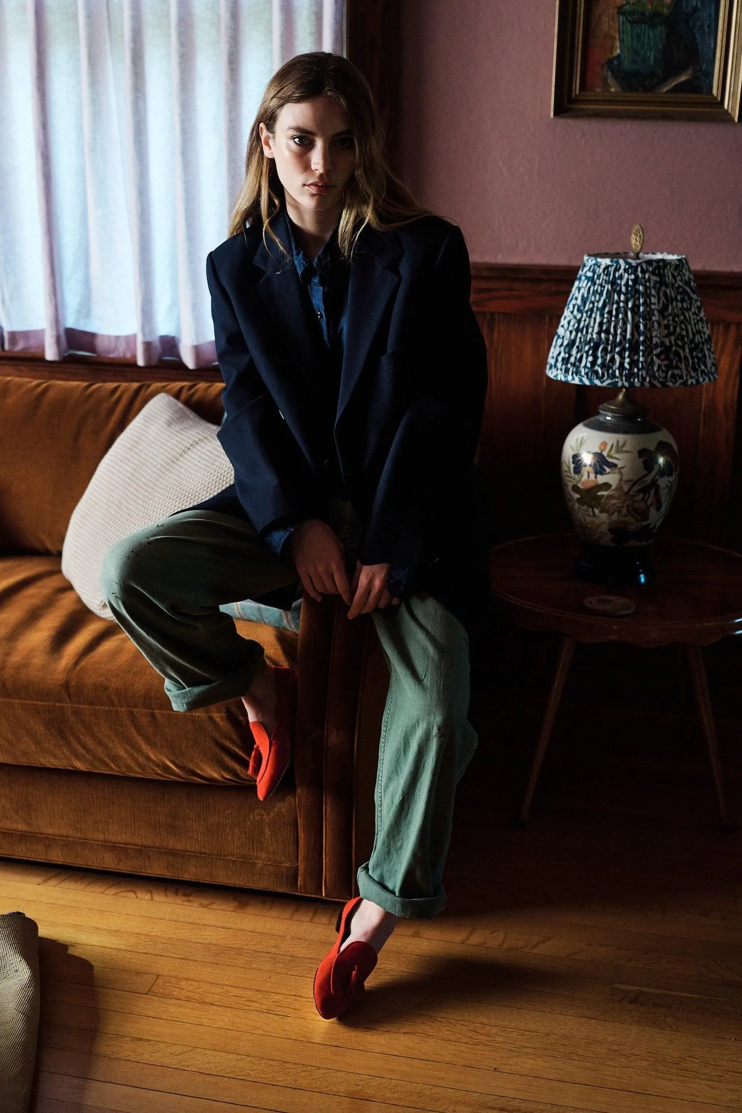 The Belgian Tassel in Ruby Suede sold by Jamie Haller product image thumbnail 5