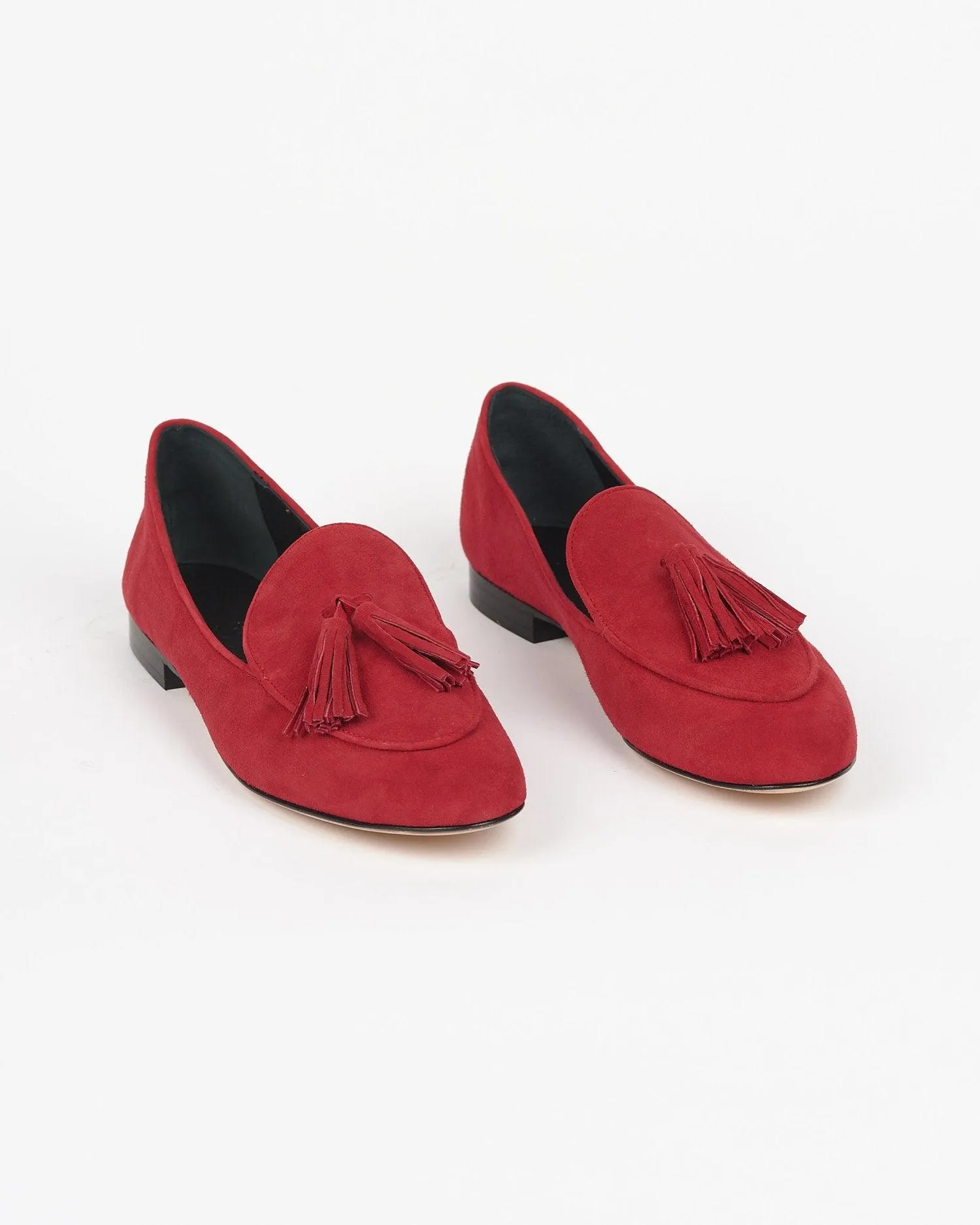 The Belgian Tassel in Ruby Suede sold by Jamie Haller product image thumbnail 4