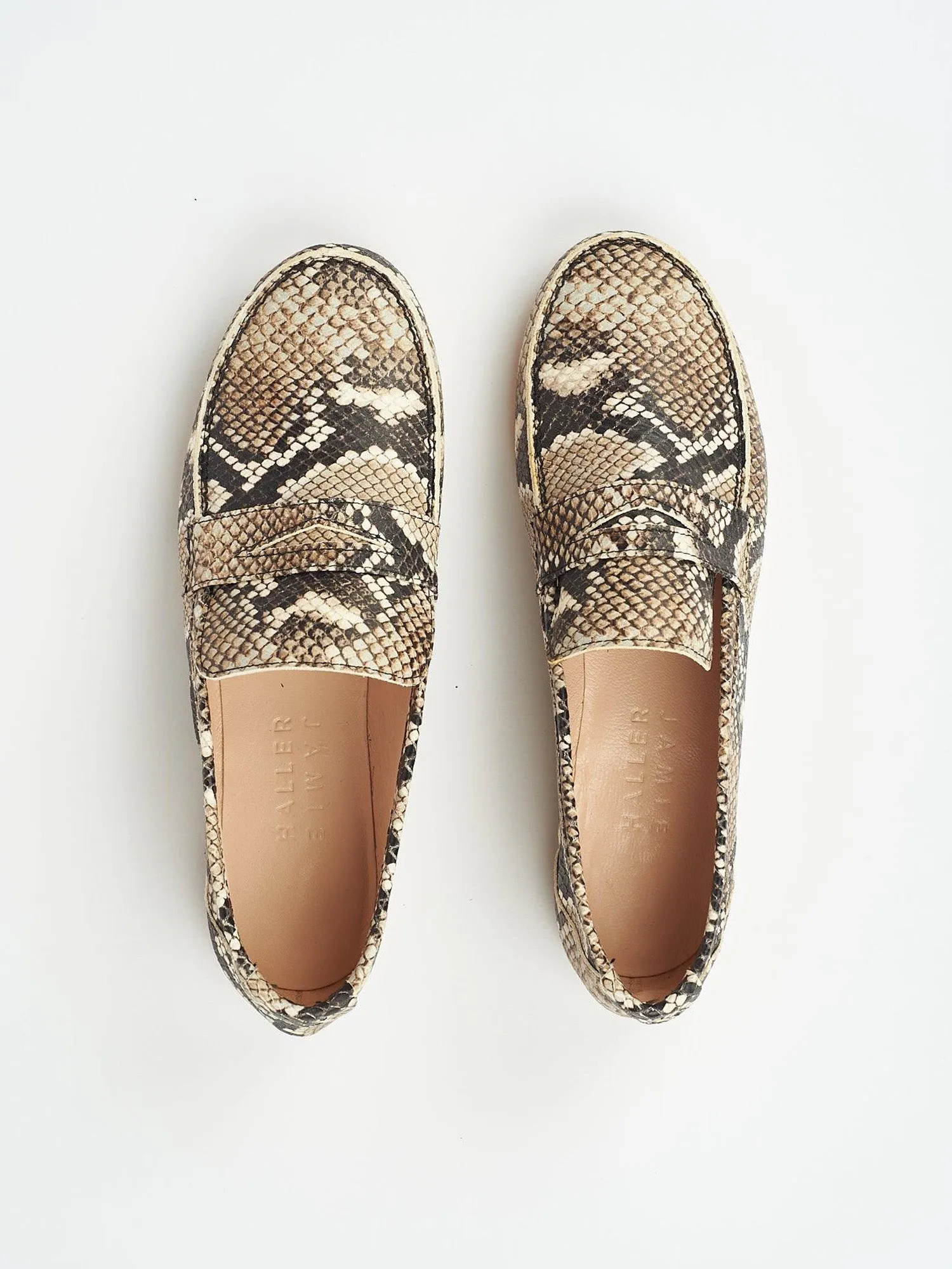 The Penny Loafer in Python sold by Jamie Haller