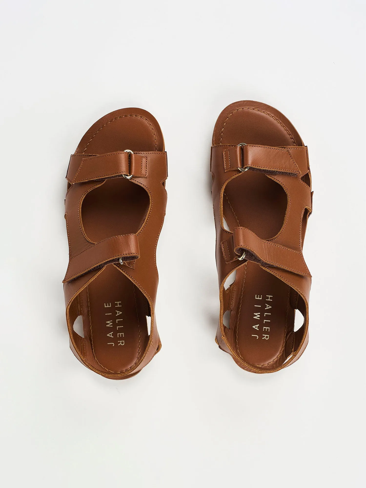 The Walking Sandal in Cognac sold by Jamie Haller