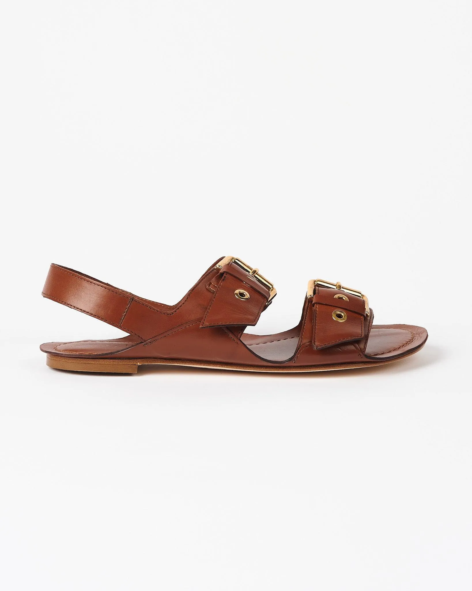 The Double Buckle Sandal in Cognac sold by Jamie Haller product image thumbnail 3