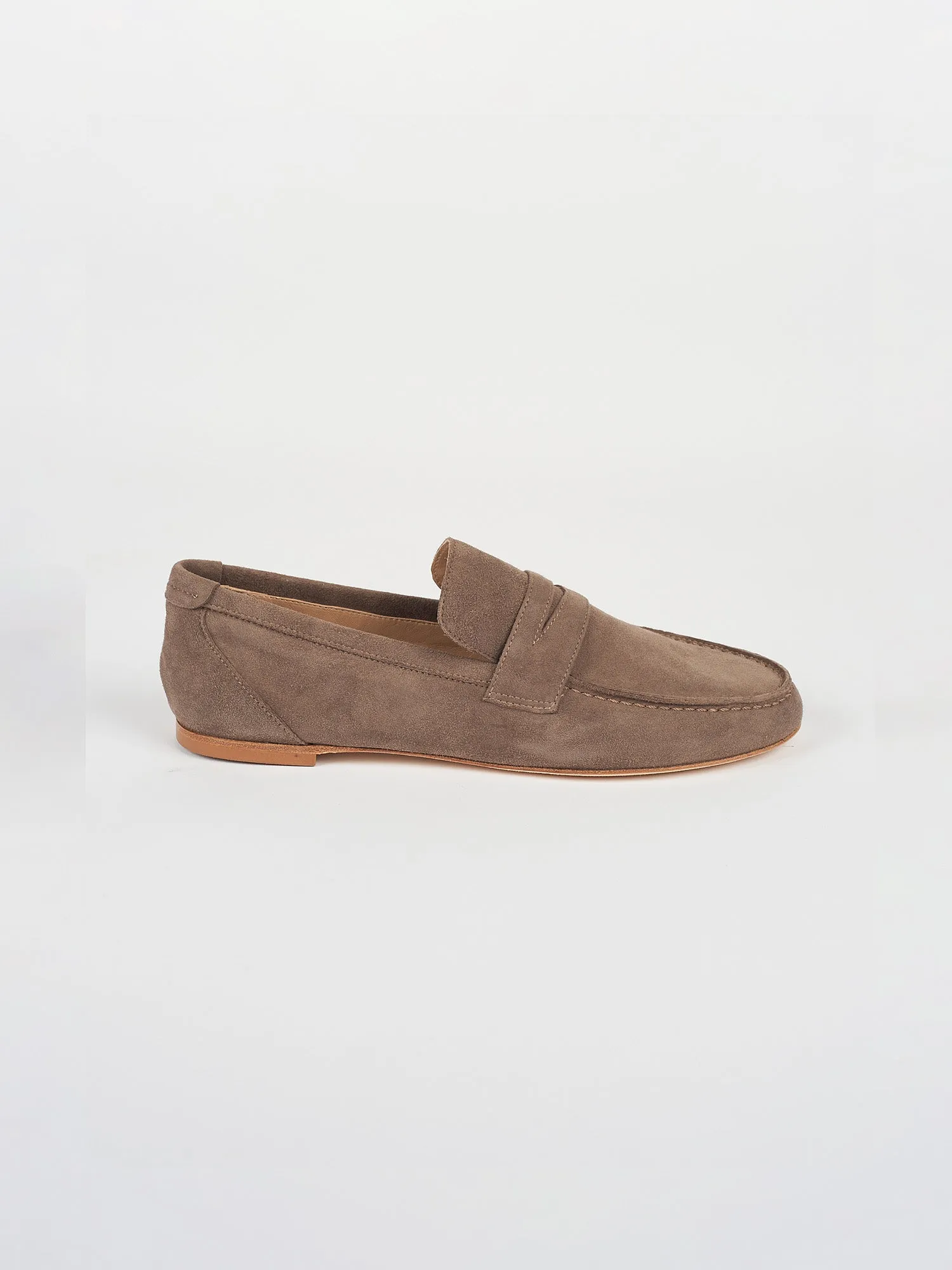 The Penny Loafer in Taupe Suede sold by Jamie Haller product image thumbnail 3