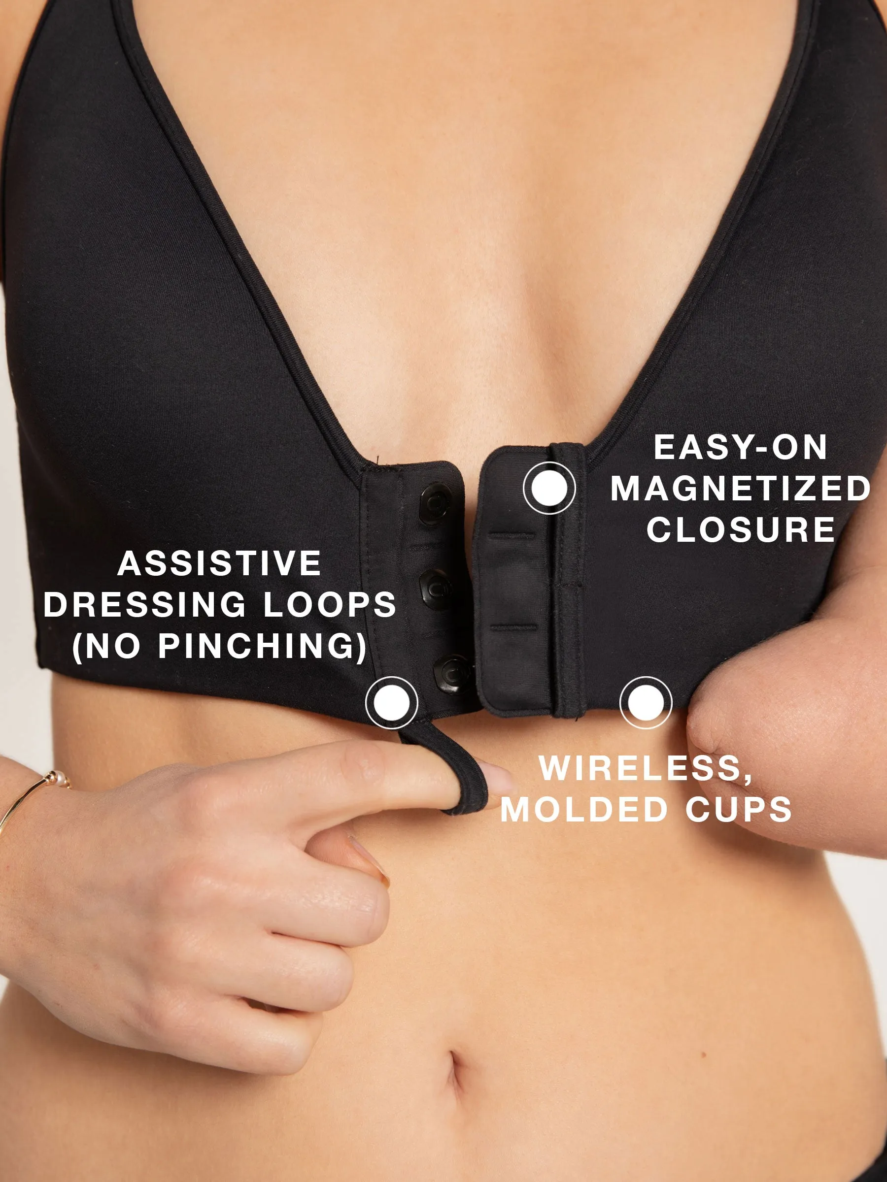 Liberare Bra in Black (Front-Closure, Wireless) sold by Liberare product image thumbnail 3
