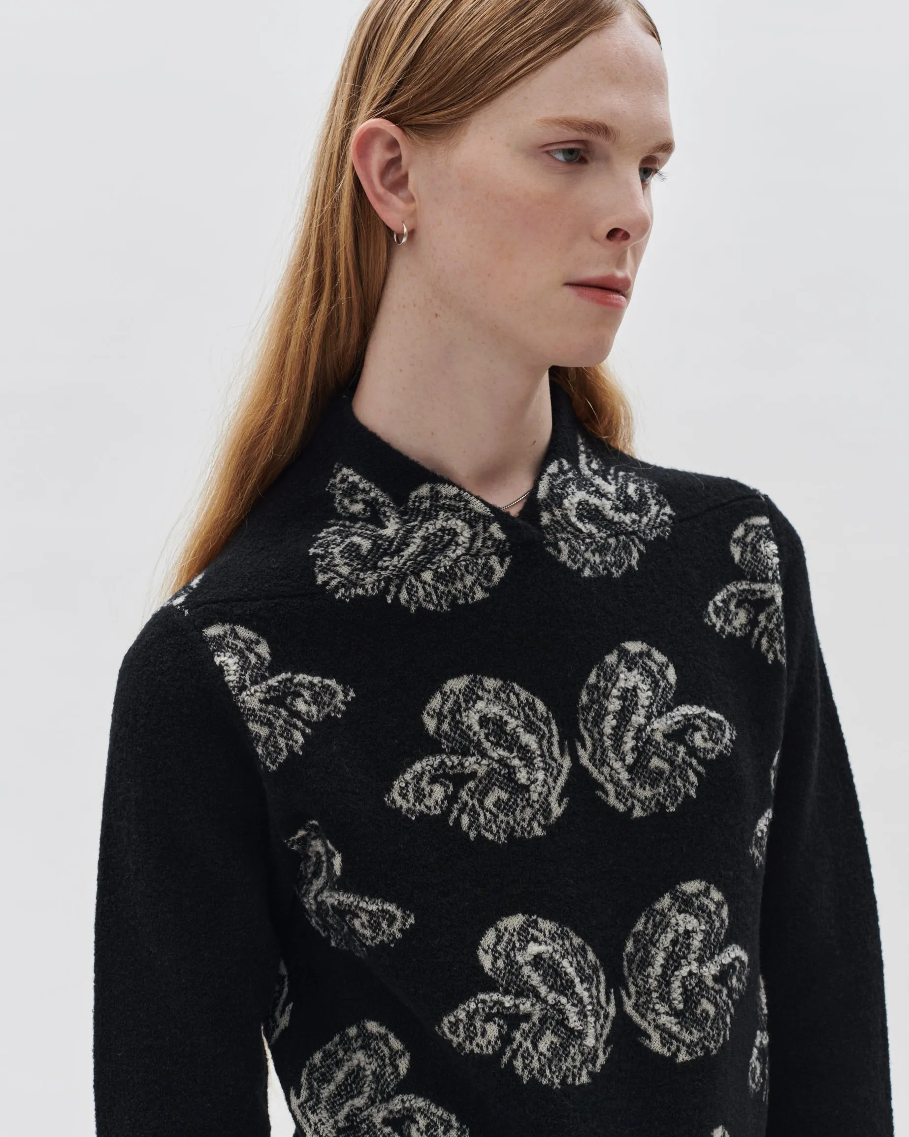 Lena Paisley Jacquard Sweater sold by Puppets and Puppets