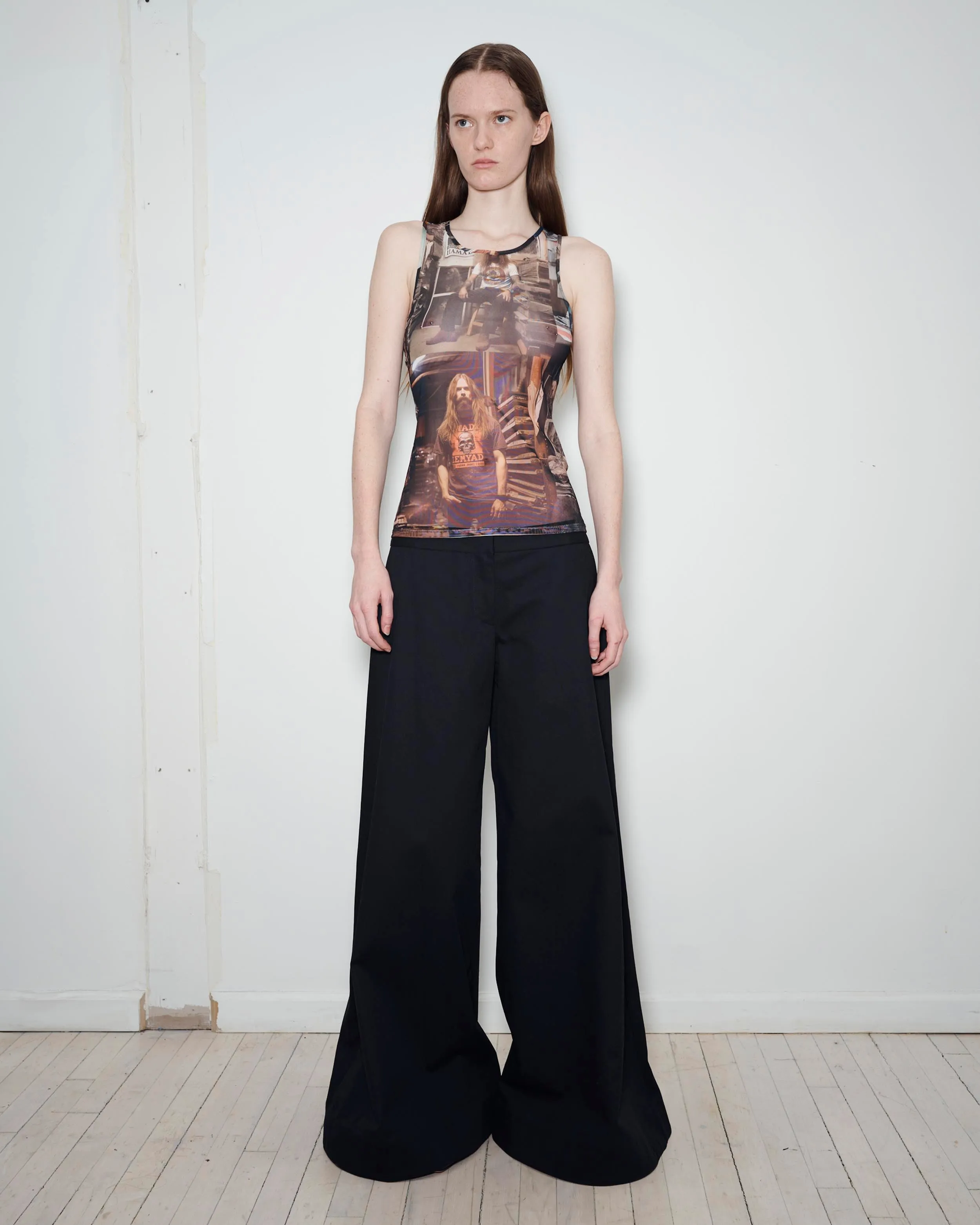 Mesh Tank Top in Metal Friends Print sold by Puppets and Puppets product image thumbnail 3