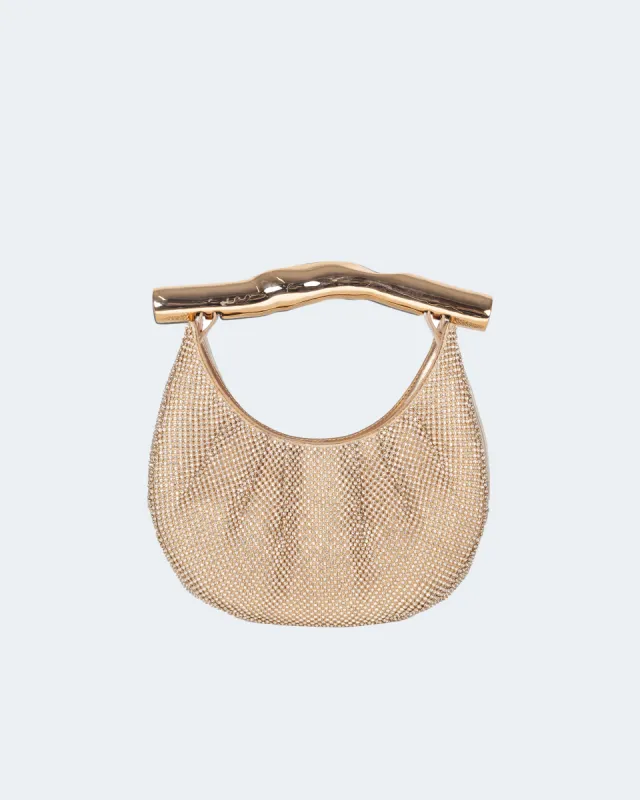 Crystal Smashed Handle Hobo sold by Puppets and Puppets