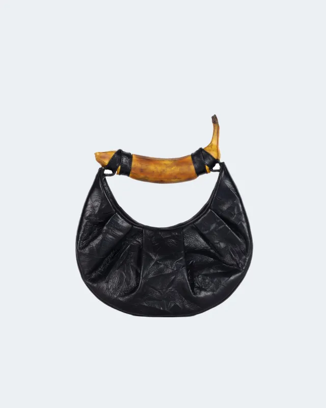 Leather Wrapped Banana Hobo sold by Puppets and Puppets