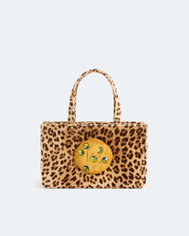 Small Jeweled Cookie Bag in Leopard sold by Puppets and Puppets