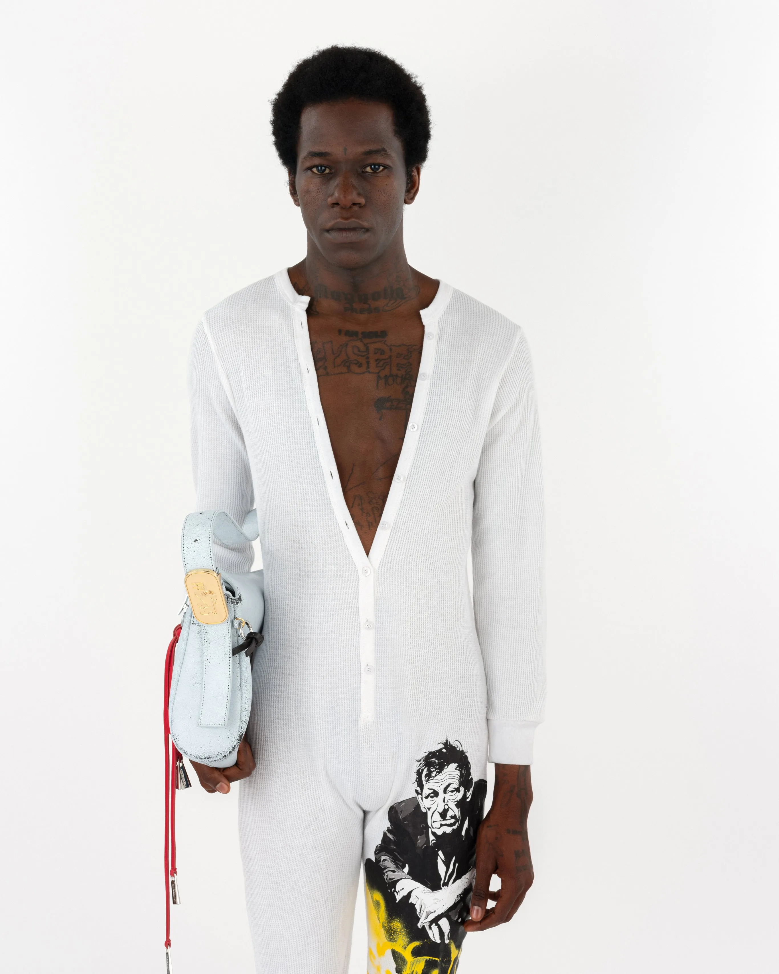 East/West Leather Pillow Bag in White sold by Puppets and Puppets product image thumbnail 4