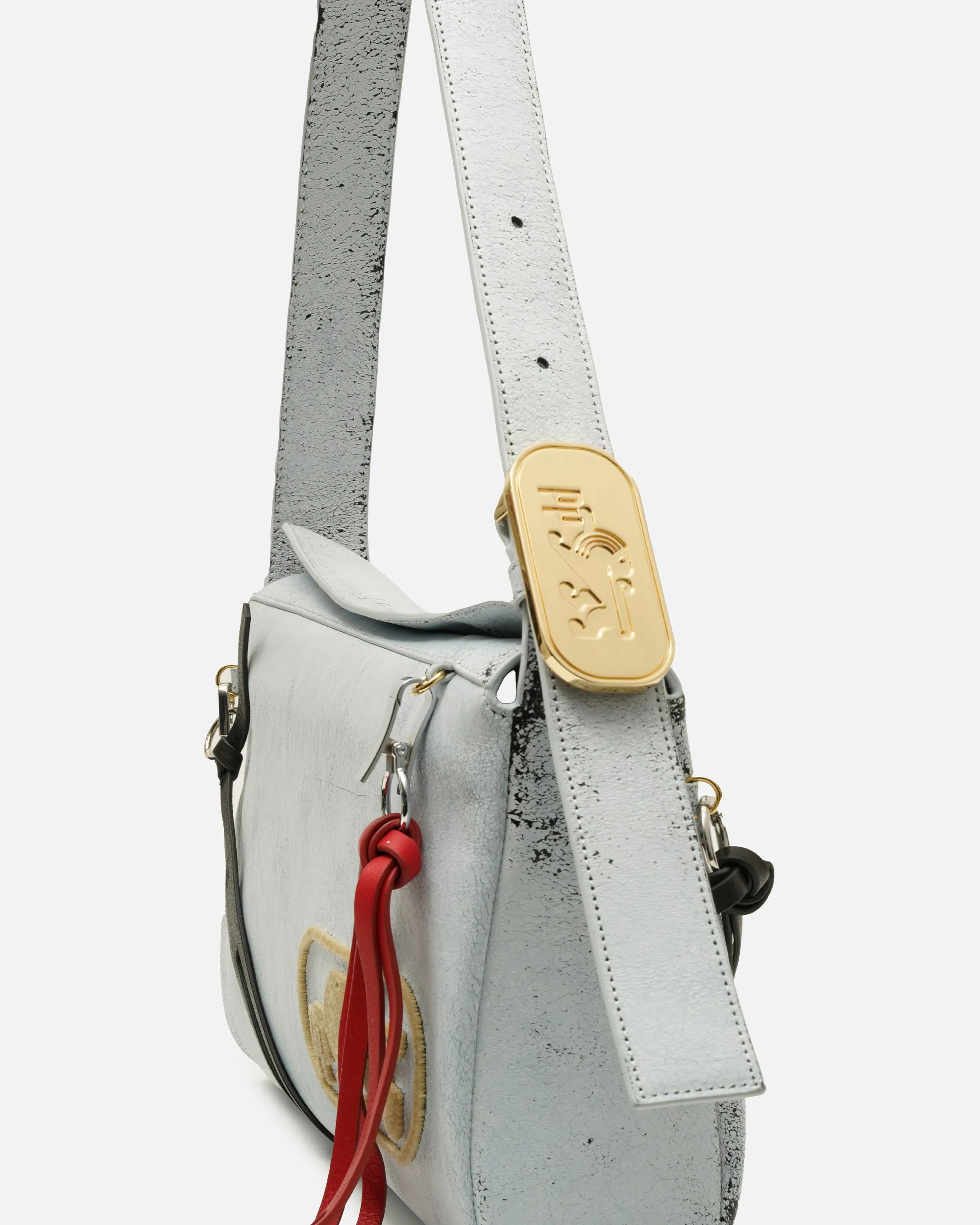 East/West Leather Pillow Bag in White sold by Puppets and Puppets product image thumbnail 2