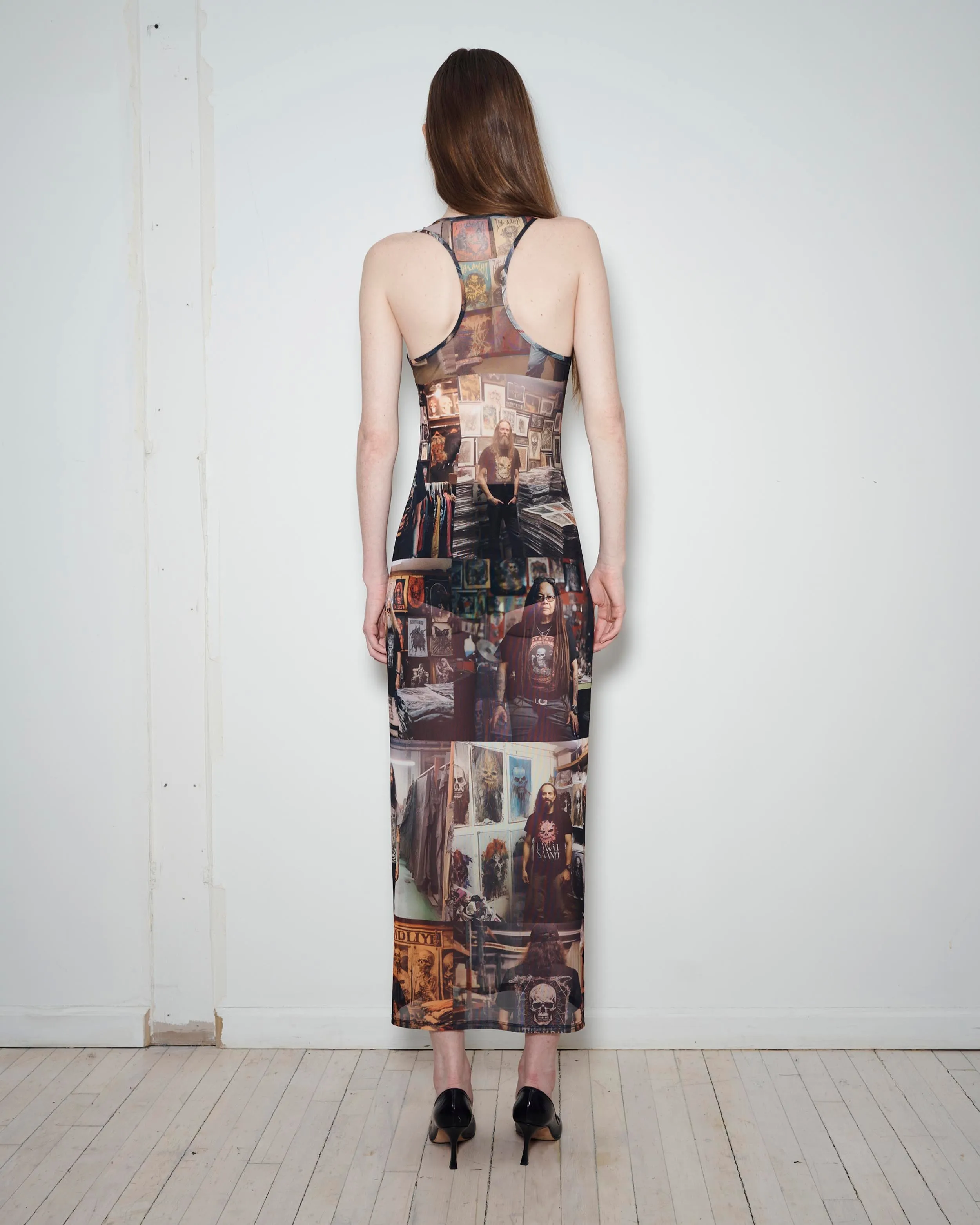 Mesh Tank Dress in Metal Friends Print sold by Puppets and Puppets product image thumbnail 2