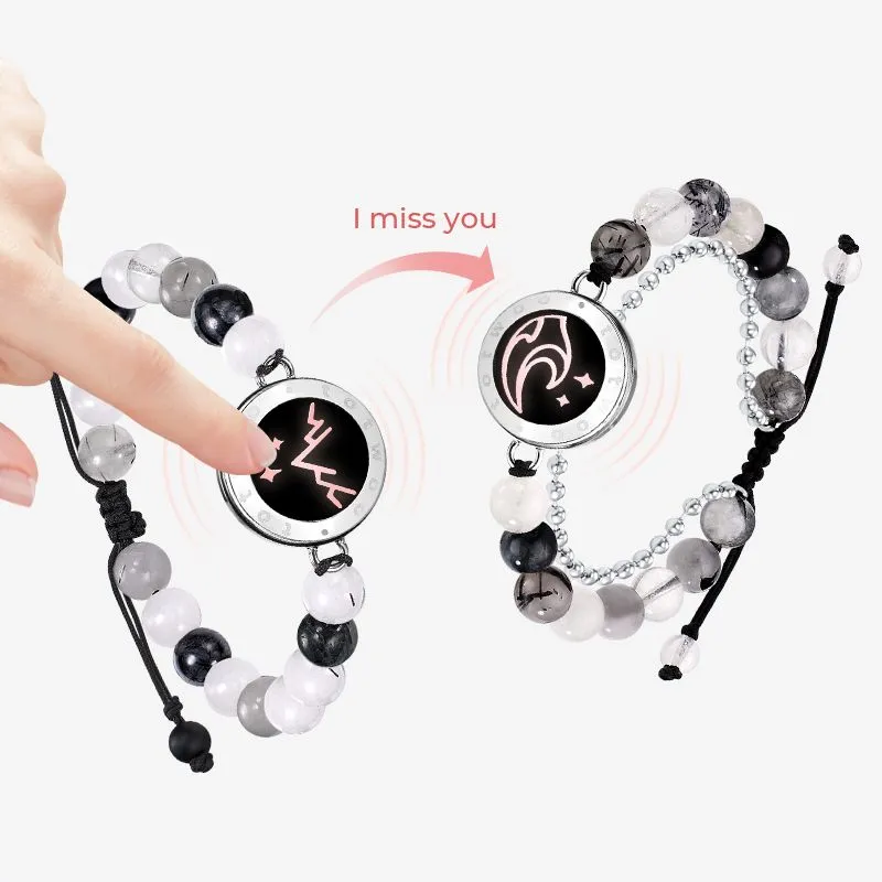 Mountain & Sea Touch Bracelets with Beaded Black Rutilated Quartz sold by Totwoo product image thumbnail 2