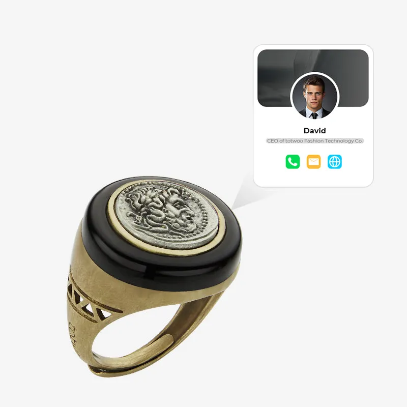 totwoo MEET Zeus Greek Coin Smart Ring sold by Totwoo