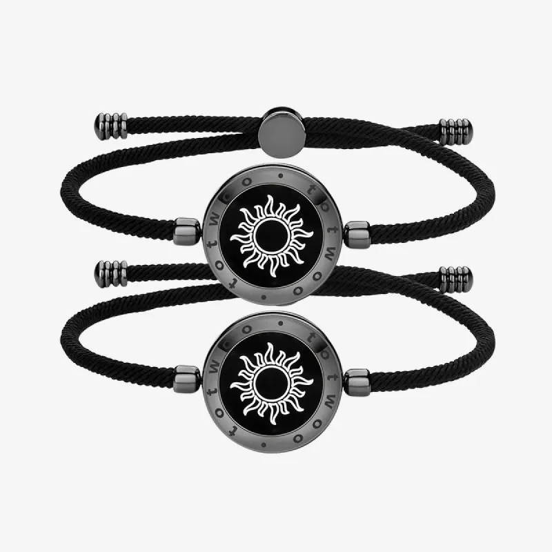 Sun&Sun Touch Bracelets with Milan Rope(Black+Black) sold by Totwoo
