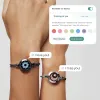 Sun&Moon Touch Bracelets with Snake Chain (Black+Silver) sold by Totwoo