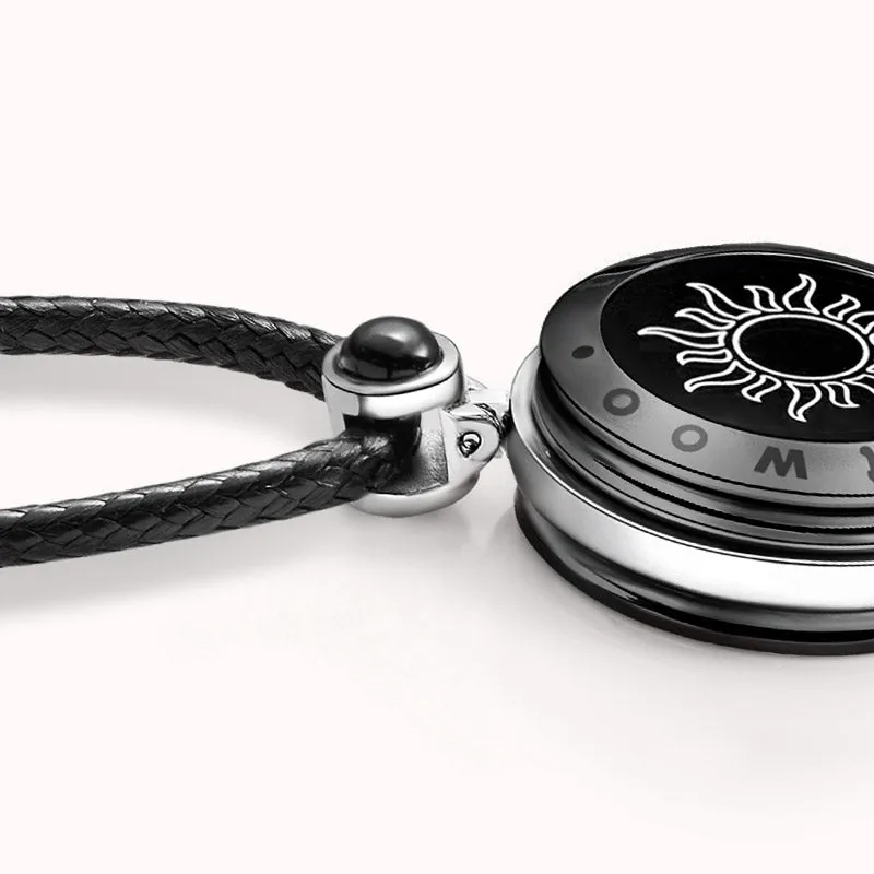 Sun & Moon Touch Necklaces with Agate (Black + Rose Gold) sold by Totwoo product image thumbnail 4