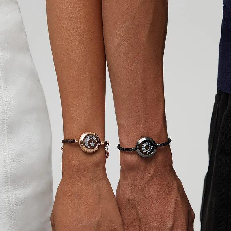 Sun & Moon Touch Bracelets with Milan Rope (Black+Brown) sold by Totwoo product image thumbnail 2