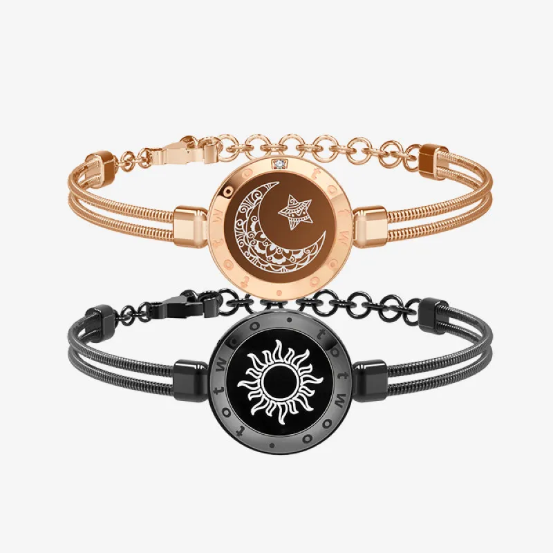 Sun & Moon Touch Bracelets with Snake Chain sold by Totwoo