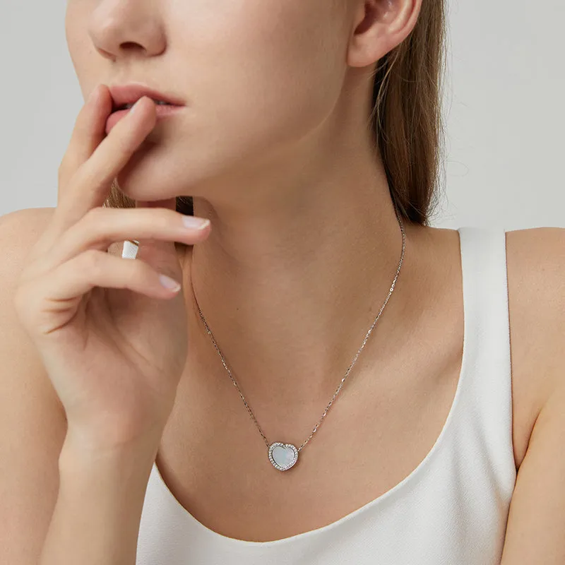 Totwoo Memory NFC Necklace(18K White Gold Plated Silver & Mother of Pearl) sold by Totwoo product image thumbnail 5