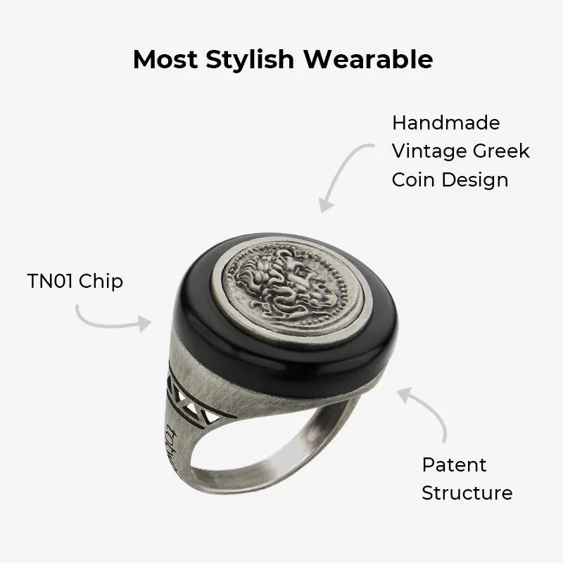 totwoo MEET Zeus Greek Coin Smart Sterling Silver Ring sold by Totwoo product image thumbnail 4