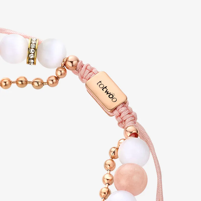 Sun & Moon Touch Bracelets with Phantasmal Beads (Black+Rose Gold) sold by Totwoo product image thumbnail 5