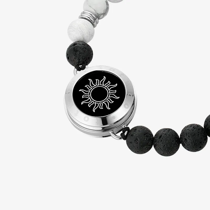 Sun & Moon Touch Bracelets with Phantasmal Beads (Silver+Silver) sold by Totwoo product image thumbnail 4