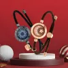 [Connected in Red Gift Packaging] Sun&Moon Touch Bracelets with Milan Rope (Black+Brown) sold by Totwoo