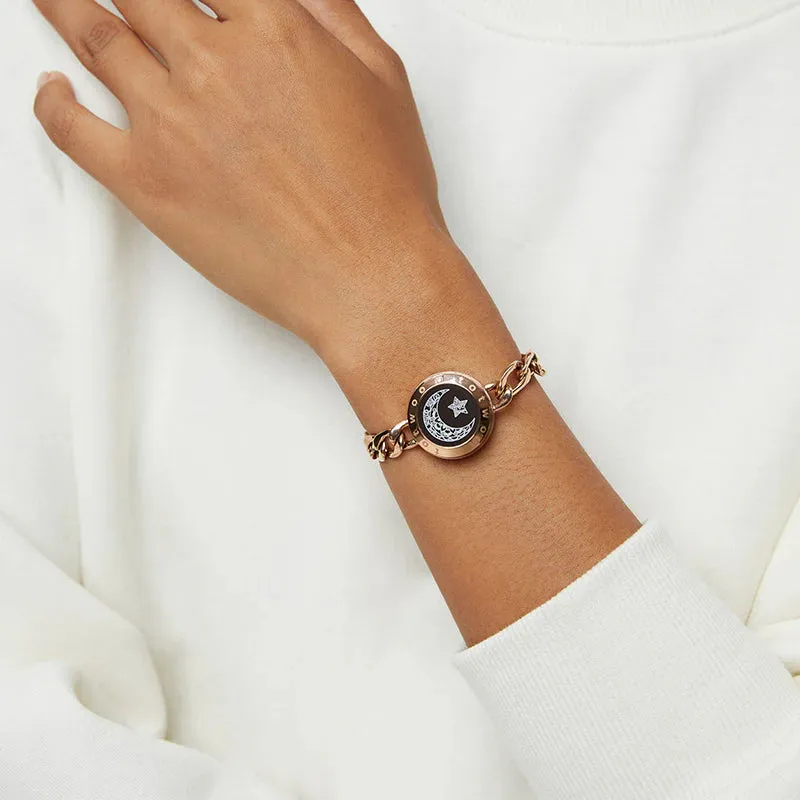 Moon Single Touch Bracelets with Figaro Chain sold by Totwoo product image thumbnail 3