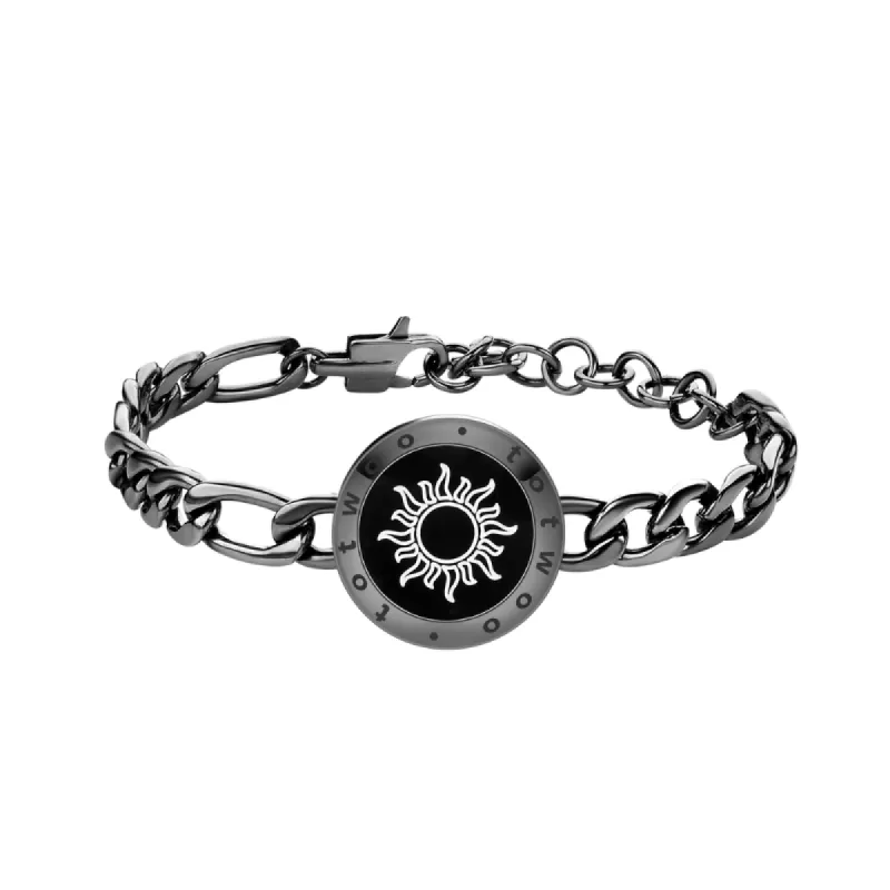 Sun Single Touch Bracelets with Figaro Chain sold by Totwoo