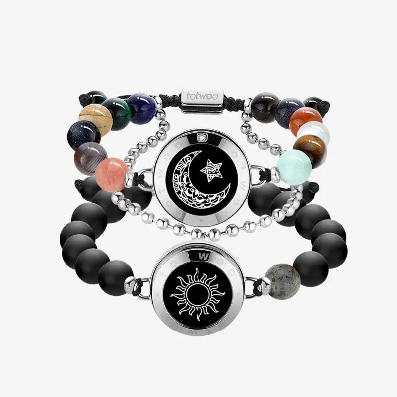 Sun&Moon Energy Touch Bracelets with 13 Types of Natural Beads sold by Totwoo