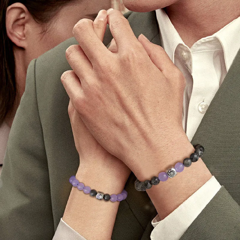 Sun&Moon Beaded Bracelets in Purple and Black sold by Totwoo product image thumbnail 2