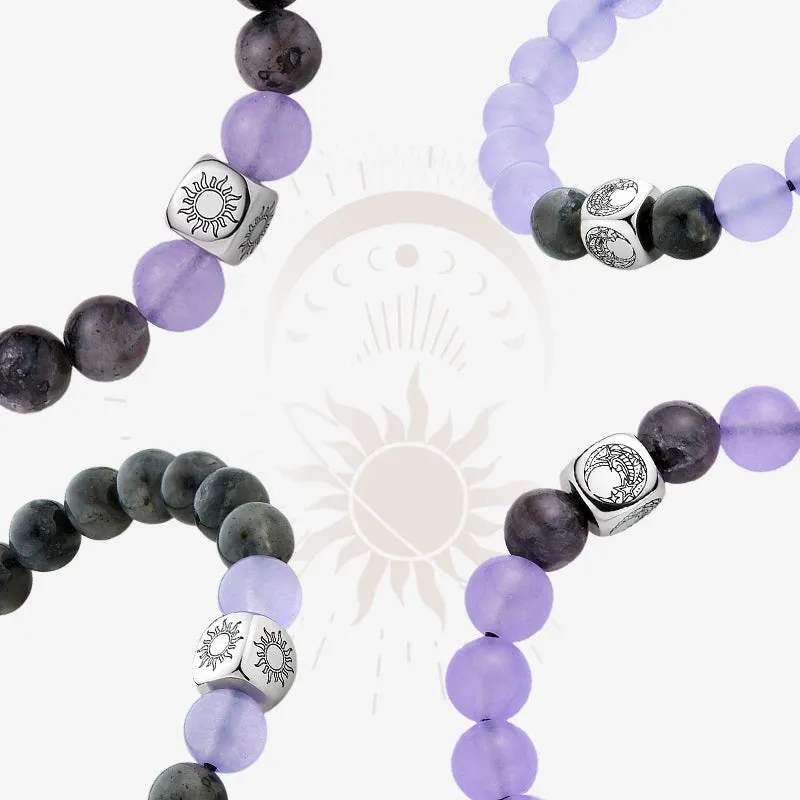 Sun&Moon Beaded Bracelets in Purple and Black sold by Totwoo product image thumbnail 5