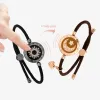 [White Heart Gift Packaging] Sun&Moon Touch Bracelets with Milan Rope (Black+Brown) sold by Totwoo