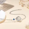 925 Silver Star & Moon Photo Bracelet with Enhanced Projection Stone sold by Totwoo