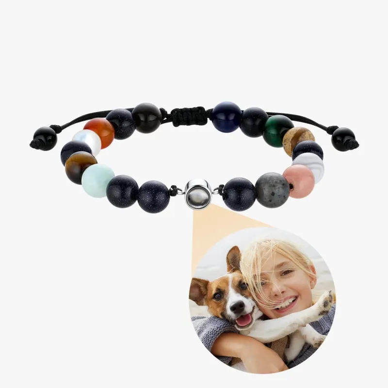 Custom Gemstone Photo Projection Bracelet sold by Totwoo