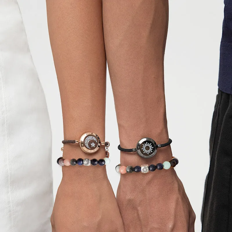 Sun & Moon Touch Milan Rope with Natural Beads Bracelets Set sold by Totwoo product image thumbnail 2