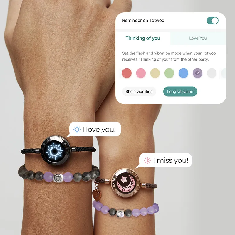 Sun & Moon Touch Milan Rope with Natural Jade Bracelets Set sold by Totwoo product image thumbnail 4