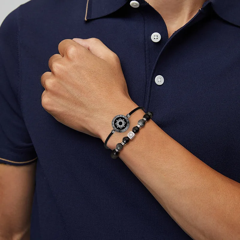 Sun & Moon Touch Milan Rope & Beaded Stacking Bracelets Set sold by Totwoo product image thumbnail 5