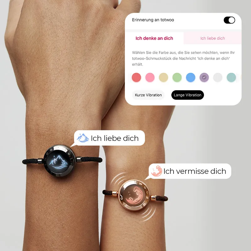 Mountain & Sea 2.0 Touch Bracelets with Milan Rope (Black+Rose Gold) sold by Totwoo product image thumbnail 4