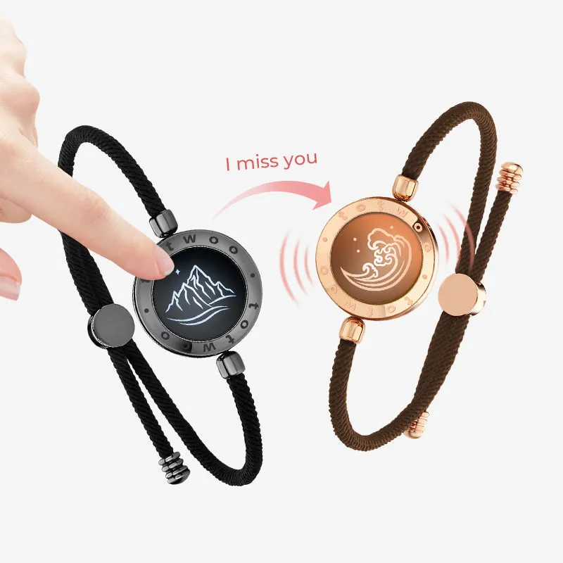 Mountain & Sea 2.0 Touch Bracelets with Milan Rope (Black+Rose Gold) sold by Totwoo product image thumbnail 2