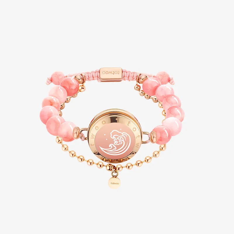 Sea Touch Beaded Bracelet with Pink Persian Jade sold by Totwoo