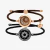 Sun&Moon Touch Bracelets with Milan Rope (Black+Brown) sold by Totwoo
