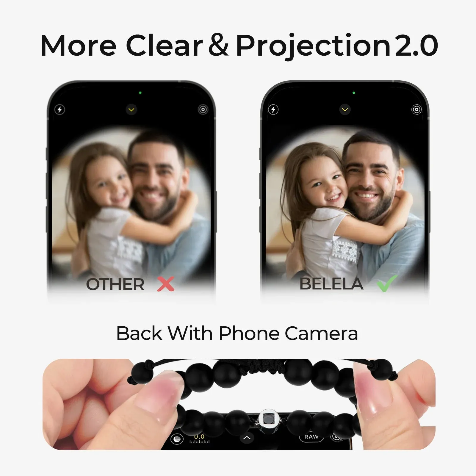 Personalized Black Beads Photo Projection Bracelet sold by Totwoo product image thumbnail 3